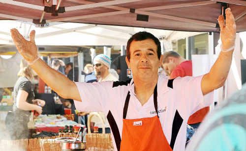 Hassan Berrada cooked up a Morrocan storm. Hassan Berrada cooked up a Morrocan storm.